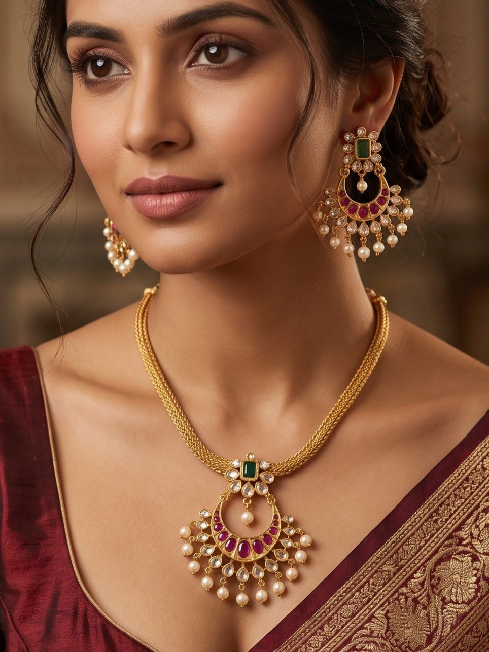 Aashvi South Indian Fashion Necklace Set