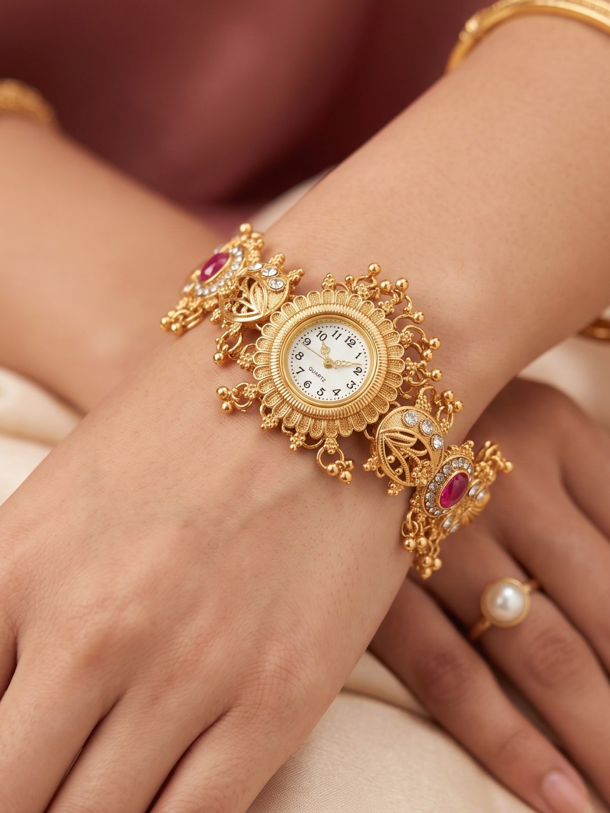 Aanya Designer Ethnic Bracelet Watch for Women