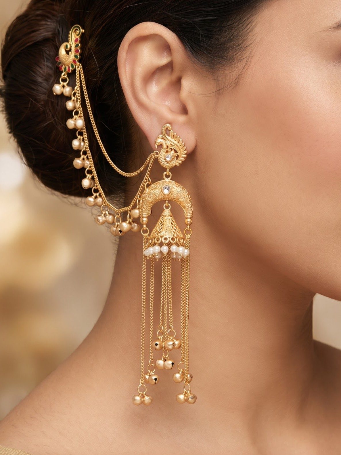 Rishvi Kanchain Design Kashmiri Earrings