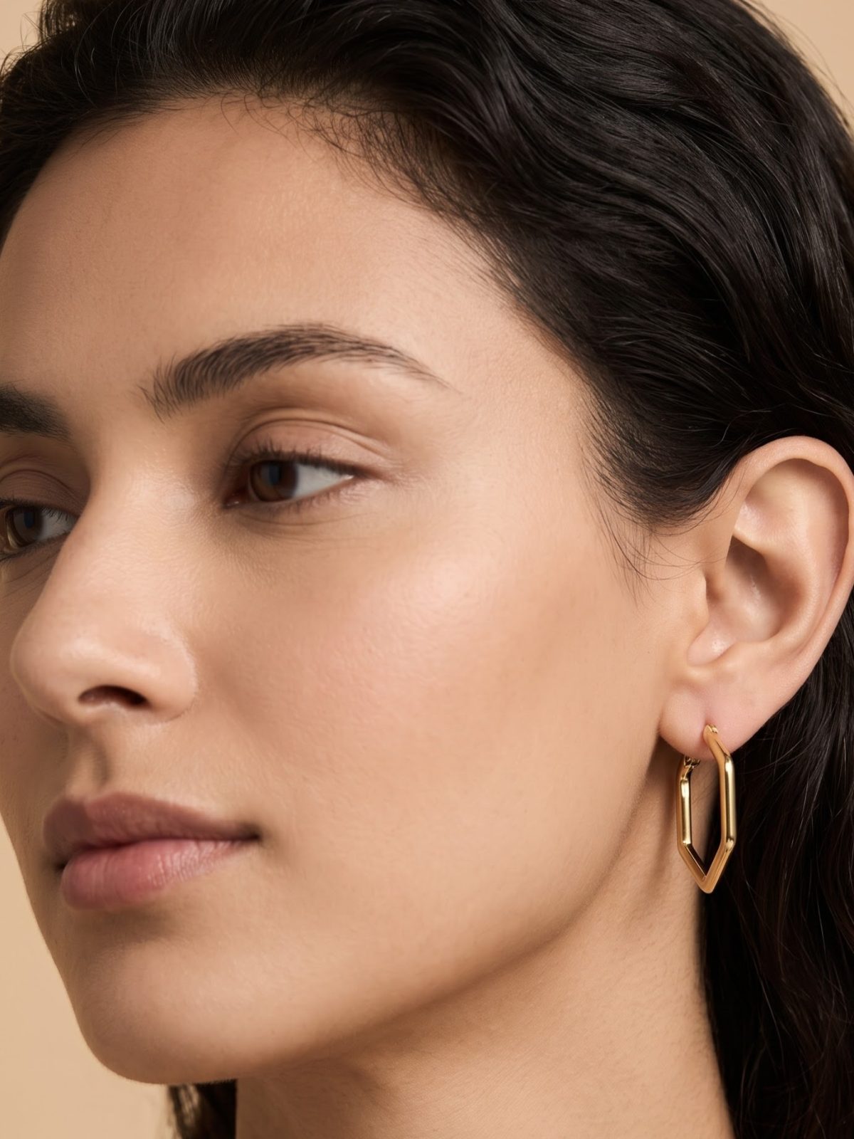 Jiya Angular Gold Earrings Everyday Wear