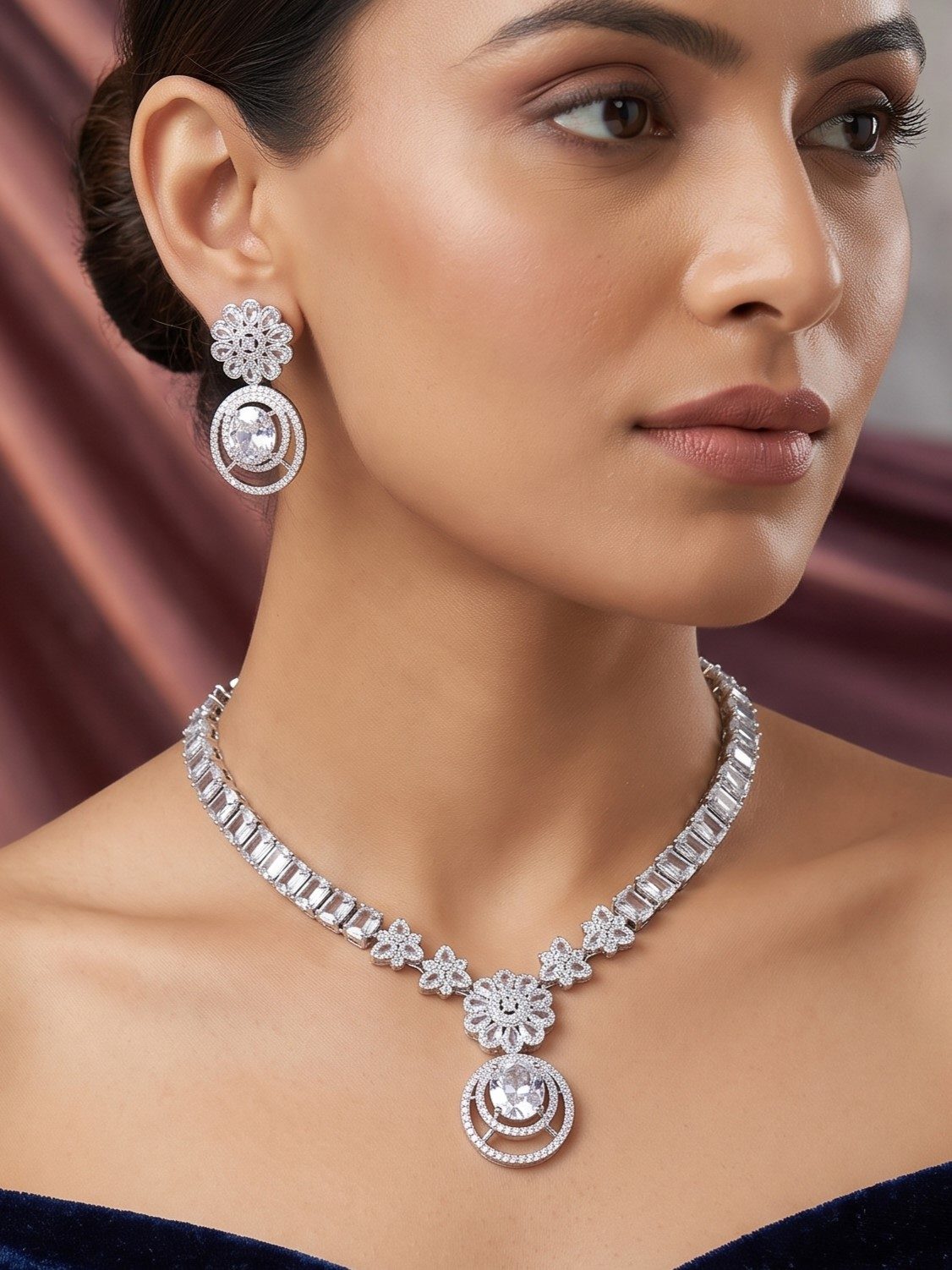 Naira American Diamond Necklace Set