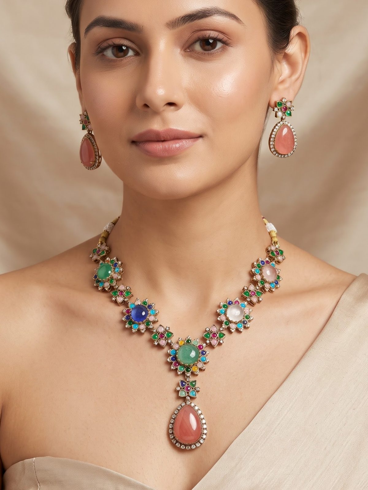Eesha Multicolored Gemstone Necklace