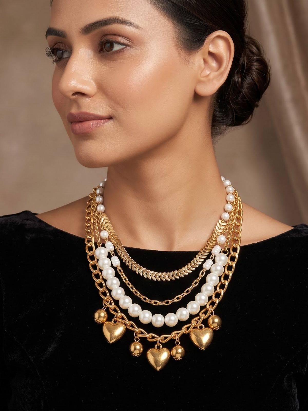 Jhanvi Pearl Beaded Necklace Set