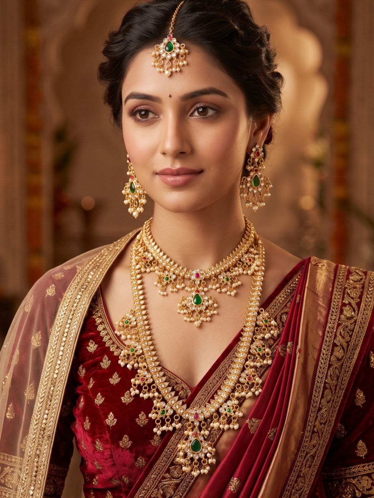 Drishika Gold Plated Festive Long Necklace