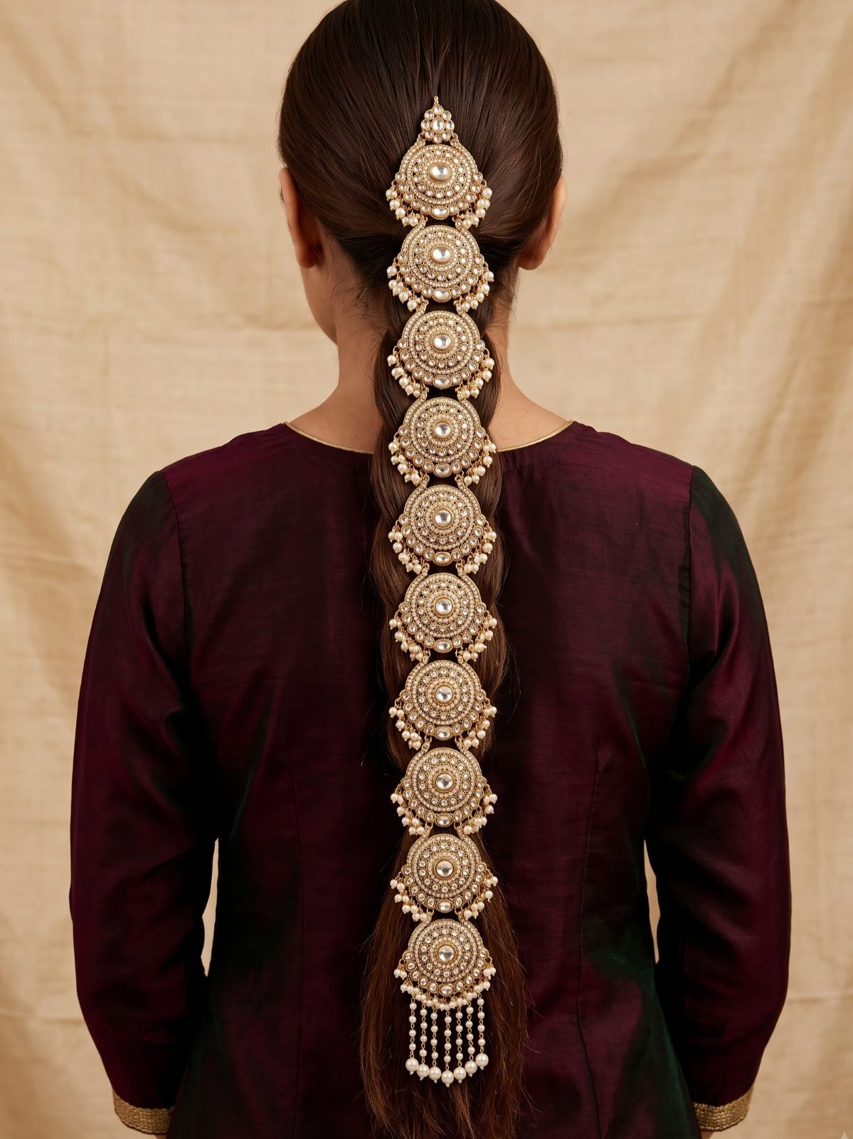 Zoya Bridal Kundan Hair Accessory