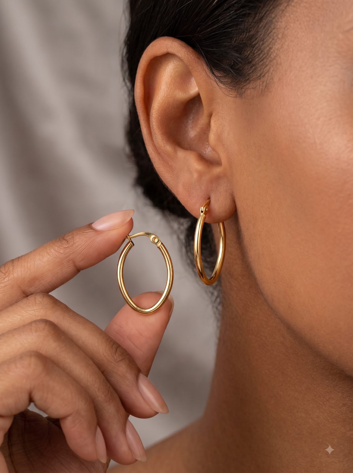 Rittika Gold Hoop Earrings For Daily Wear