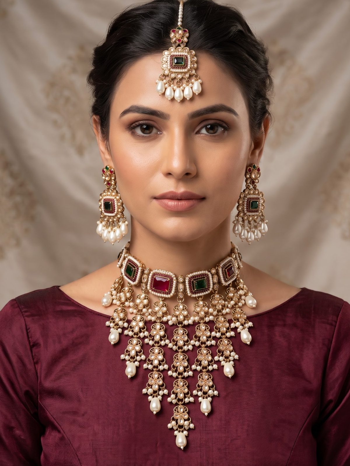 Mannat Layered Mehendi Choker Necklace