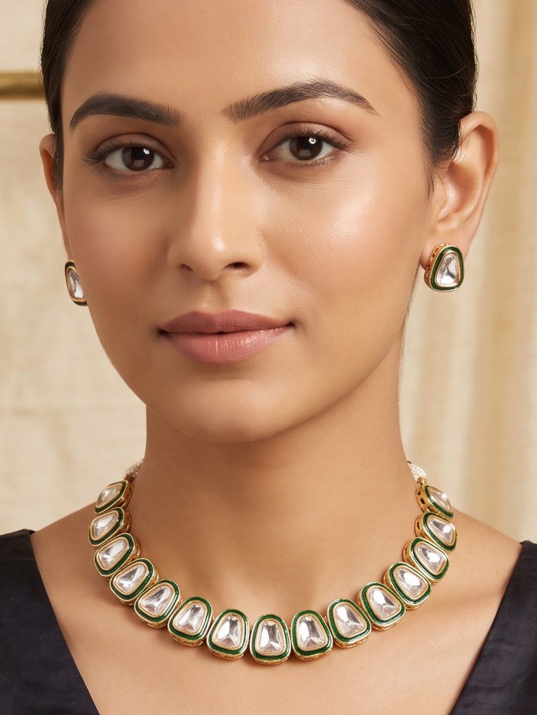 Radhika Kundan Stone Necklace Set