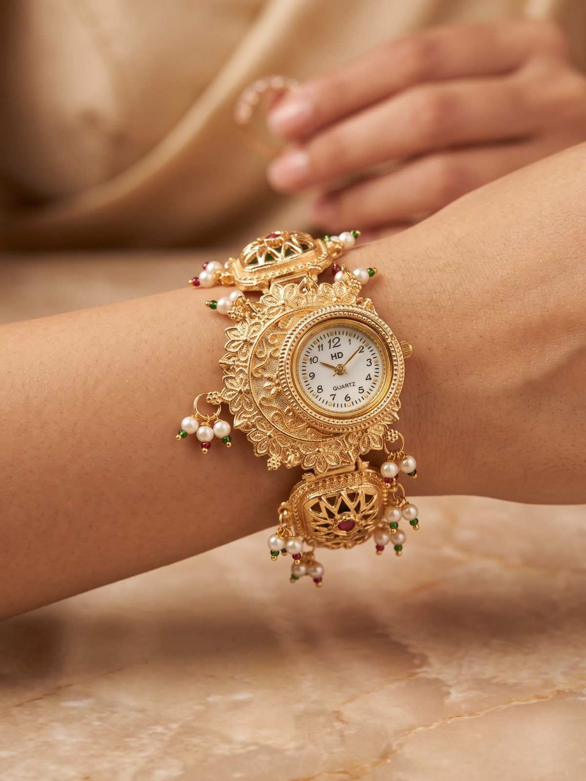 Inaya Pearl Embellished Watch
