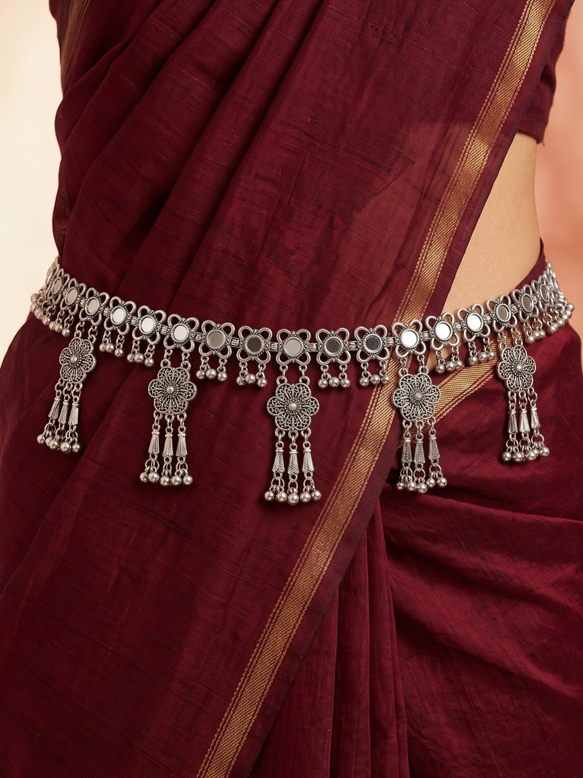 Pari Ornate Silver Kamarband Design