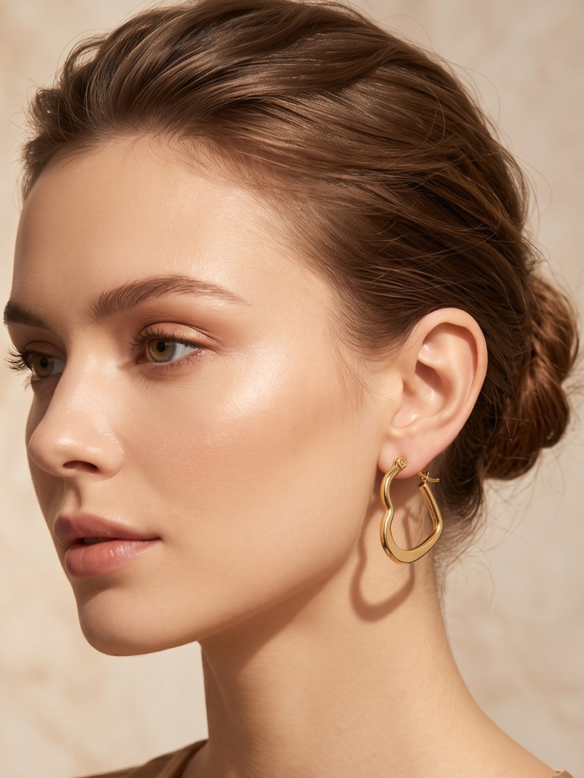 Naisha Radiant Gold Hoop Earrings
