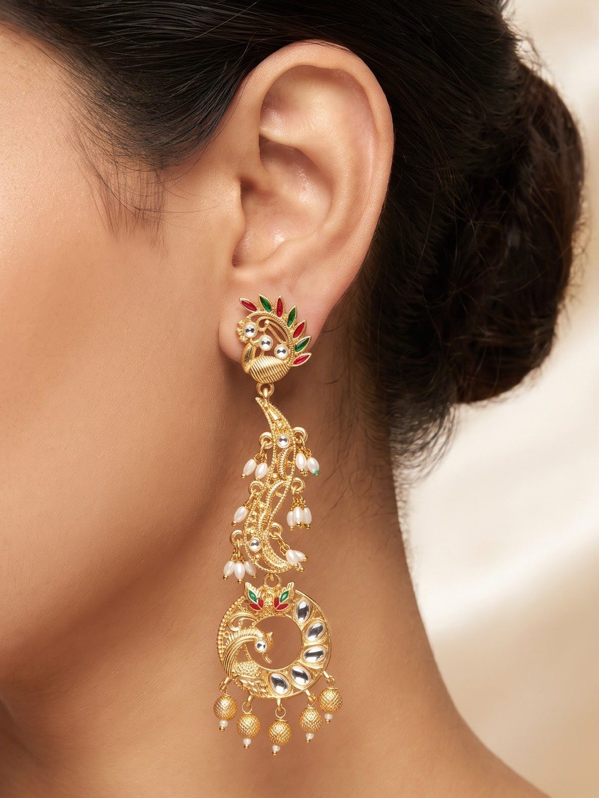 Nisha Gold Plated Designer Kashmiri Earring