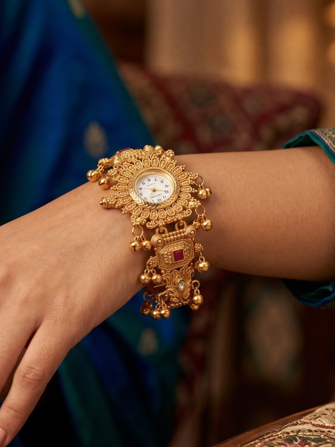 Bhoomi Antique Gold Wristwatch
