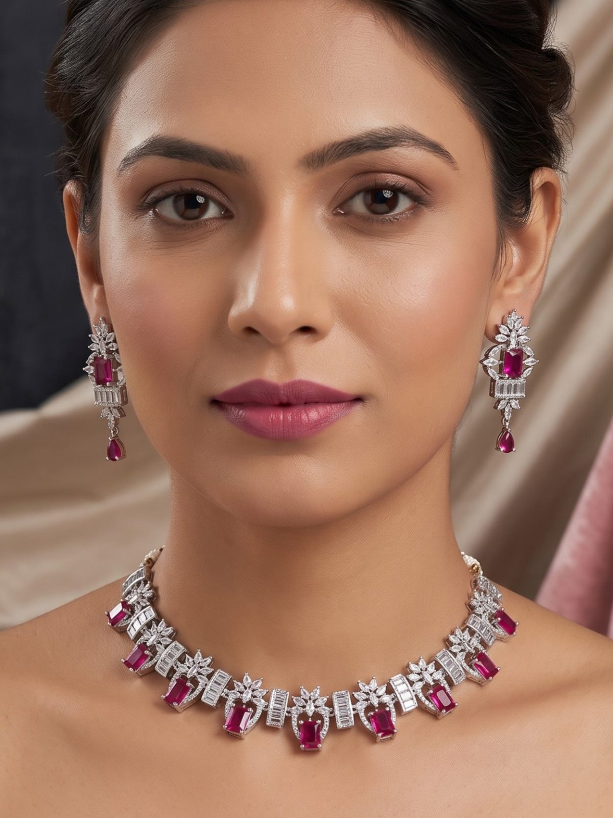 Naina American Diamonds Necklace Set