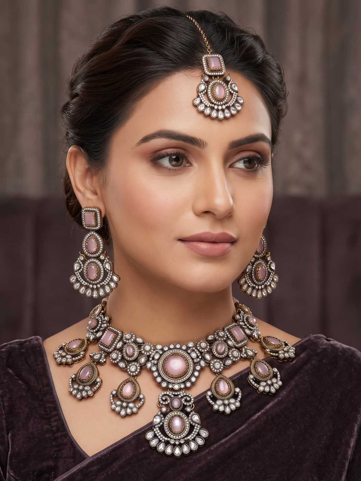 Garima Antique Finish Statement Necklaces Set