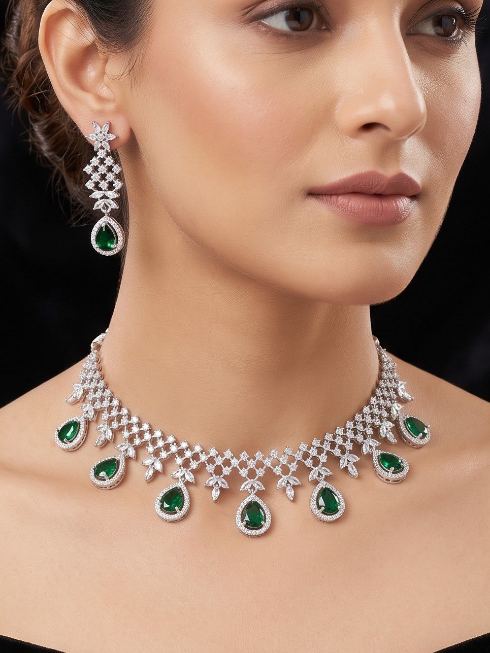 Nikita American Diamond Necklace Set