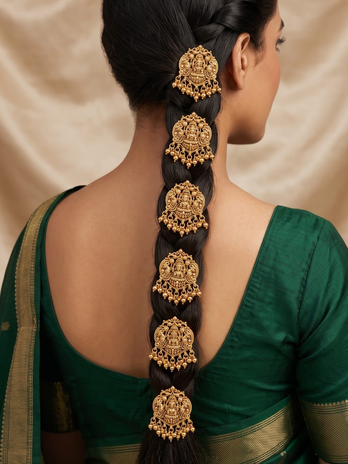 Vanya Traditional Lakshmi Hair Adornment Set