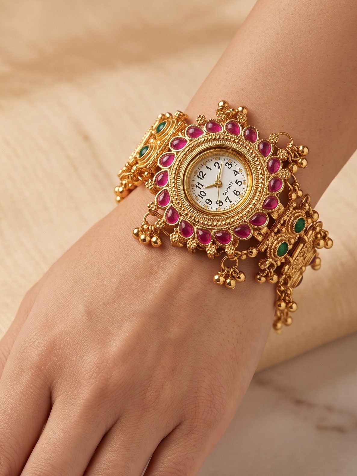 Esha Floral Design Bracelet Watch