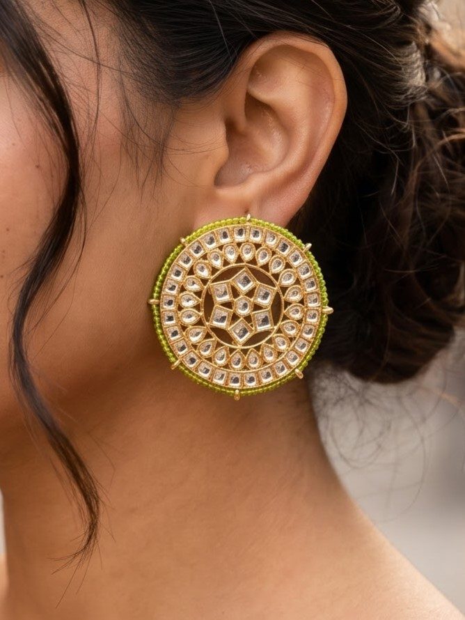 Lakshita Circular Kundan Studs