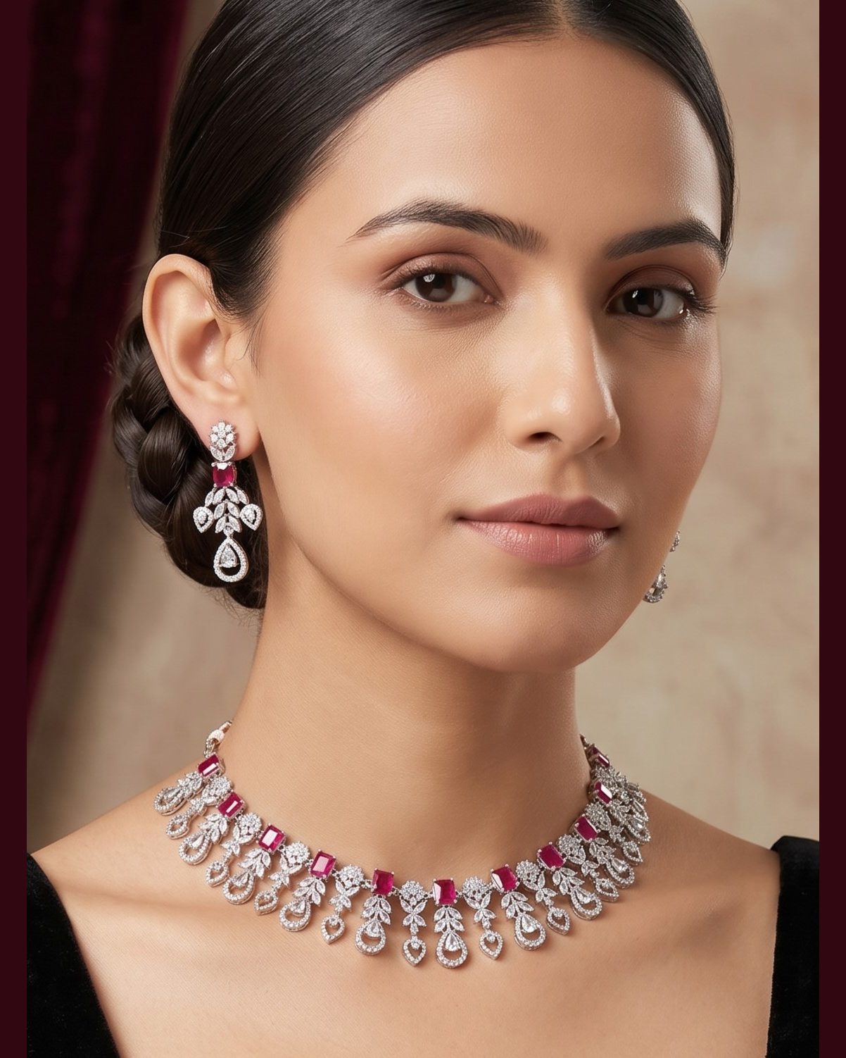 Aanya American Diamond Necklace Set